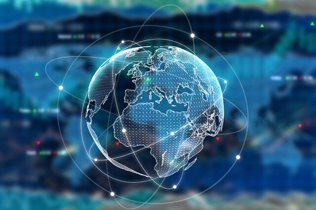 Internation business concept trade desk